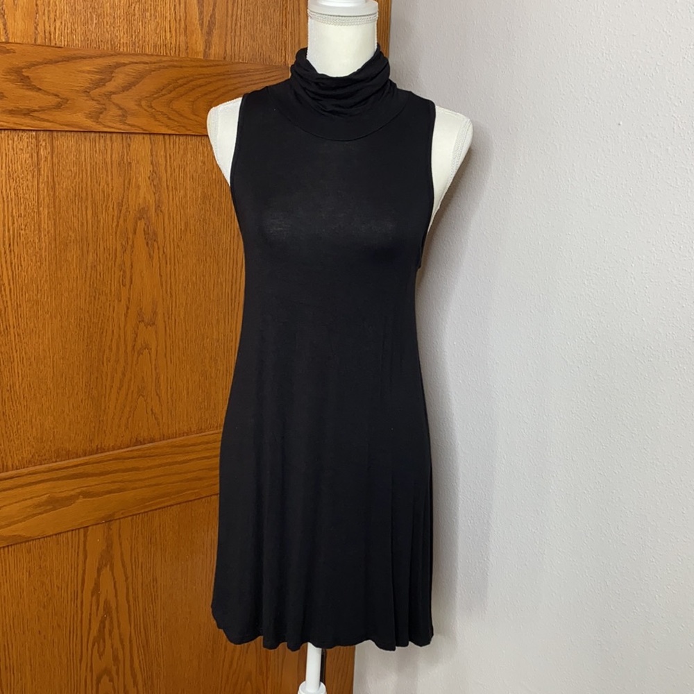 Mock Neck Black Tank Dress/Tunic